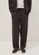 Regular Fit Brown Cotton Blend Trousers_1