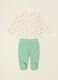 Multicolour baby set with teddy bear in stretch cotton_0