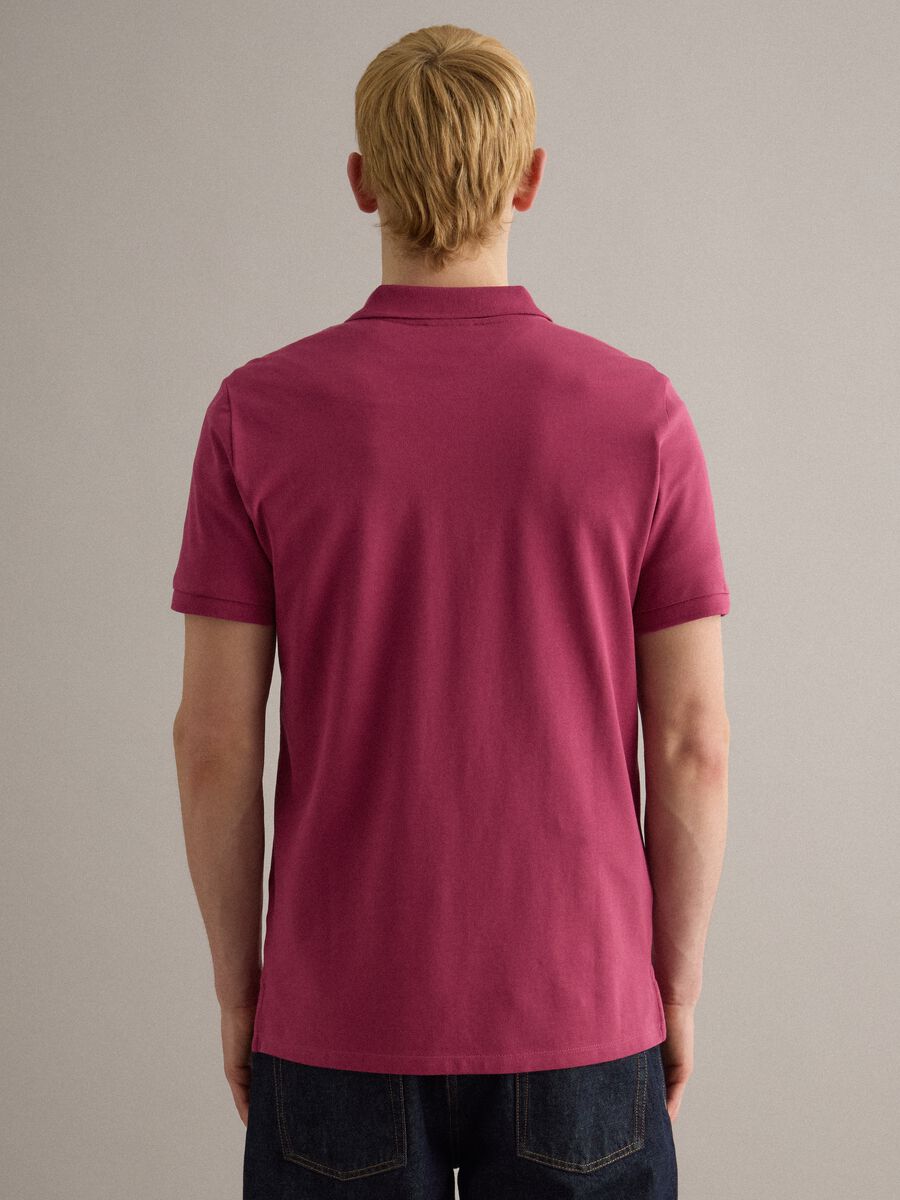 Pink Supima cotton polo shirt, regular fit_3