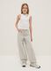 Grey pure cotton balloon fit jeans for girls_0
