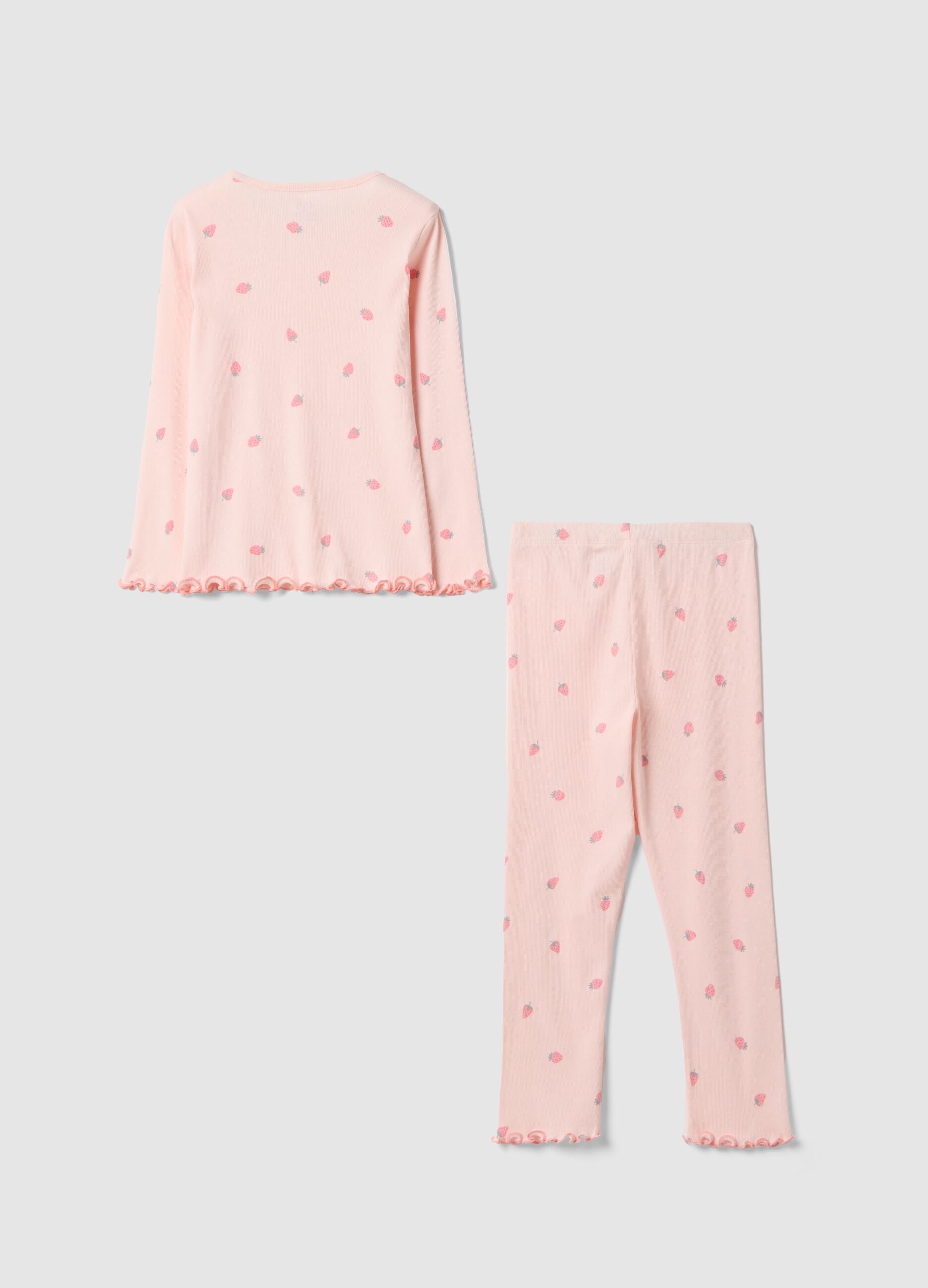 Long Pink Pajamas in Organic Cotton