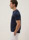 Blue mercerised pure cotton regular-fit T-shirt_3