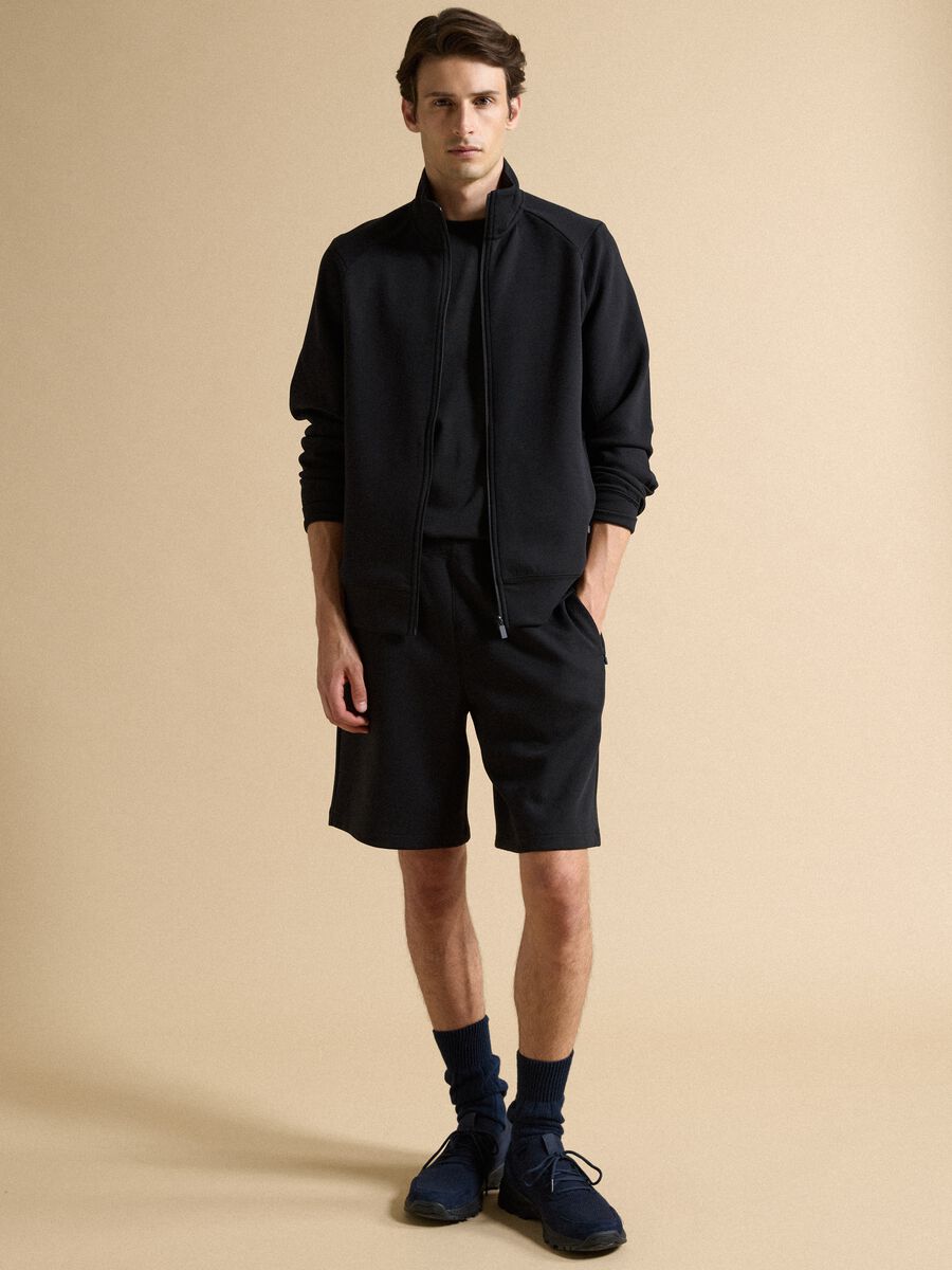 Breathable black 2-way stretch shorts_0