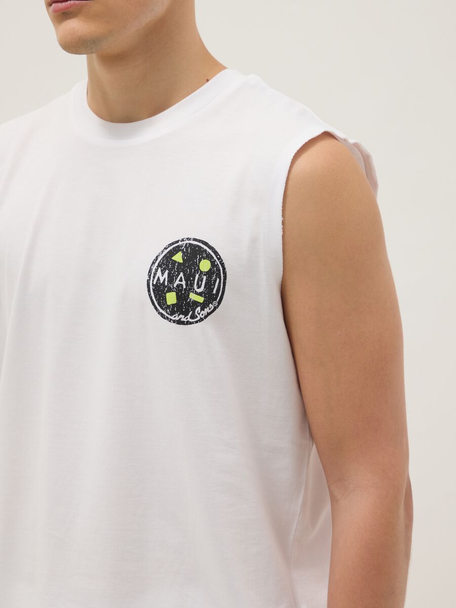 White pure cotton tank top_3