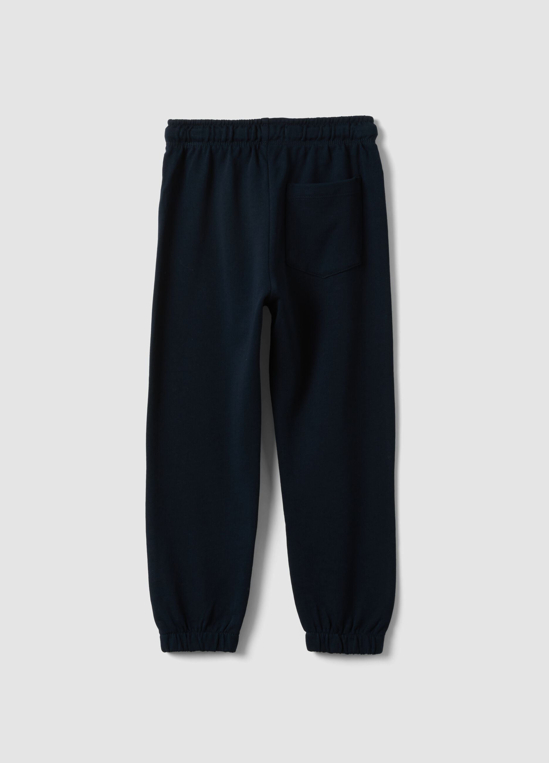 Children's regular fit blue pure cotton trousers