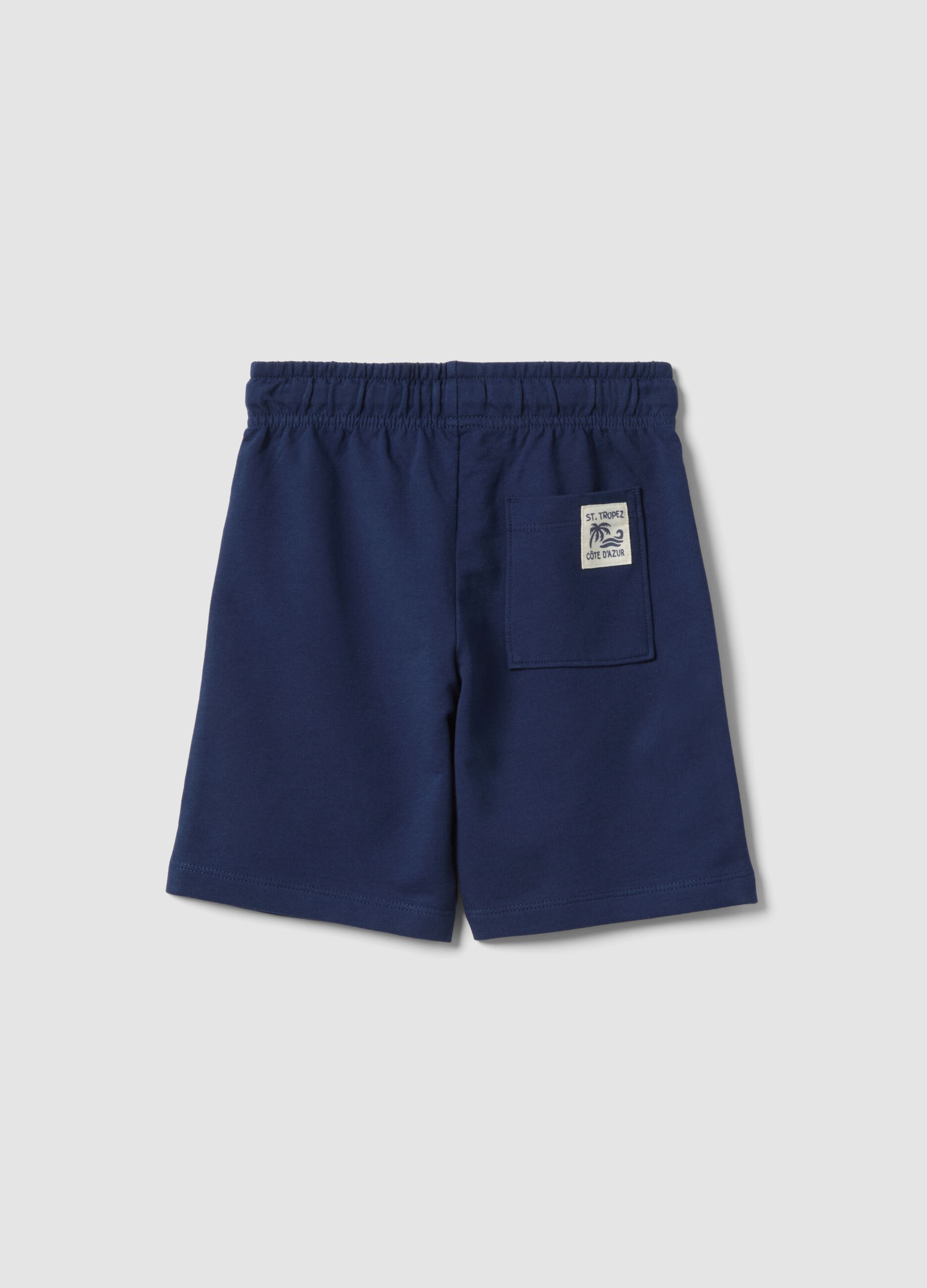 Kids' regular fit blue pure cotton shorts