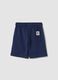 Kids' regular fit blue pure cotton shorts_1