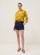 Blue regular-fit pure cotton shorts_1