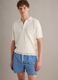 Blue swim shorts with wave pattern_0