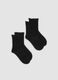 2-pack black socks in organic cotton jersey blend_0