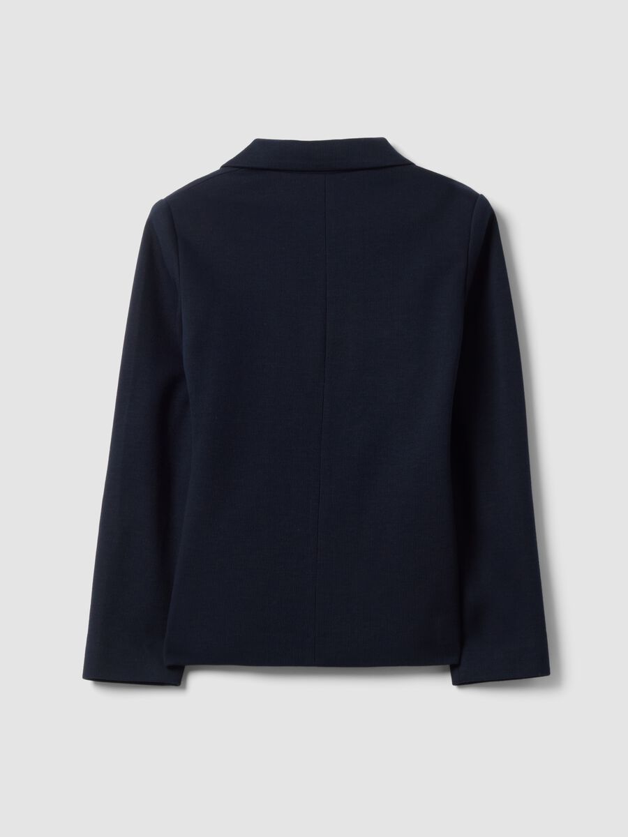 Navy regular-fit double-breasted blazer with classic lapels_5