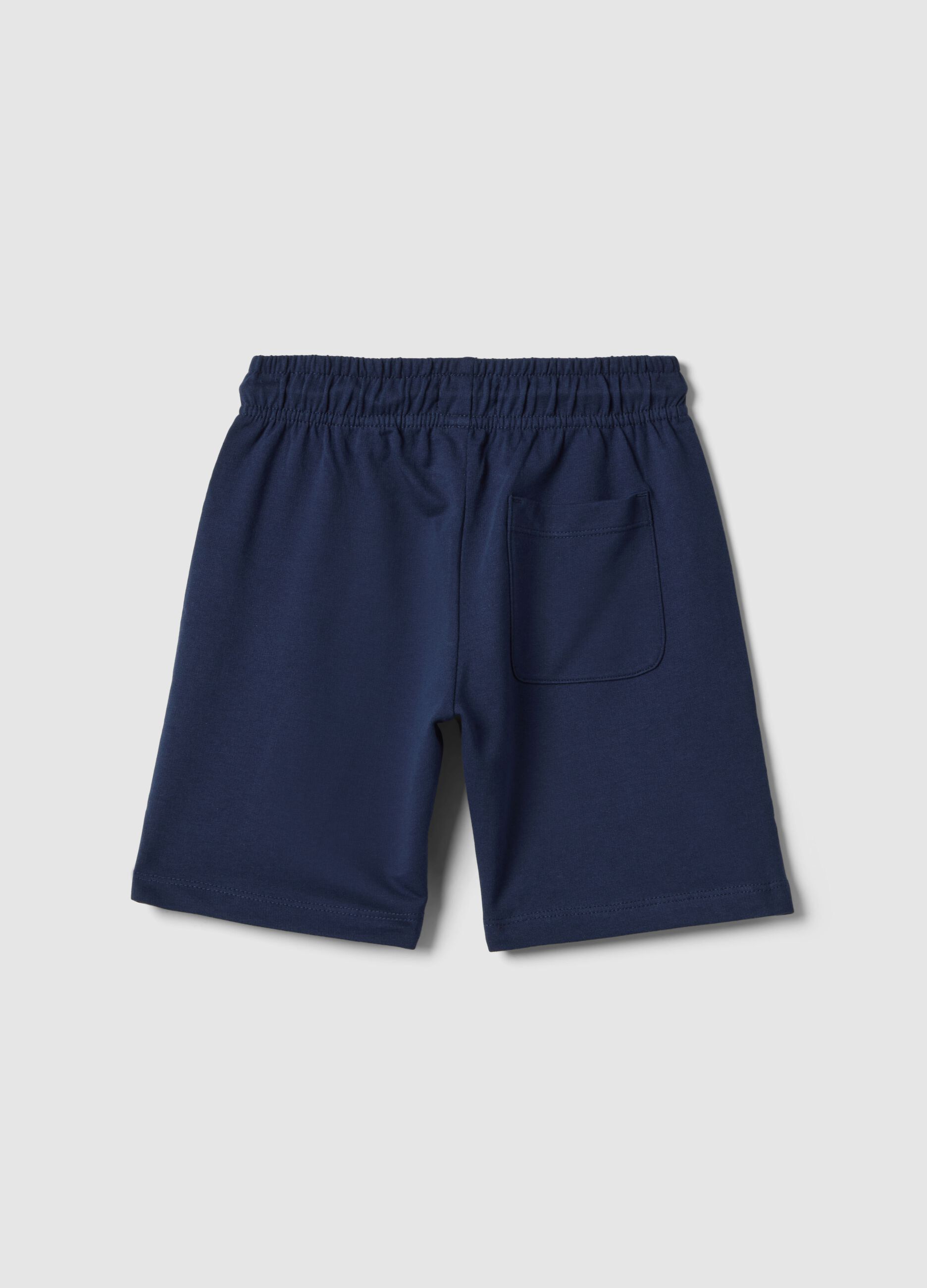 Boys' Regular Fit Blue Pure Cotton Shorts