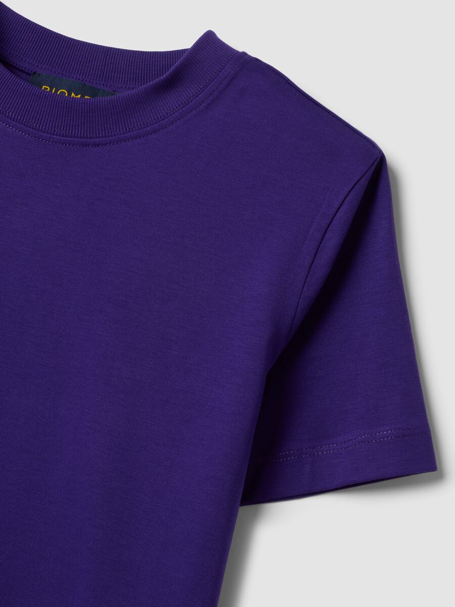T-shirt girocollo viola in puro cotone Supima regular fit_2