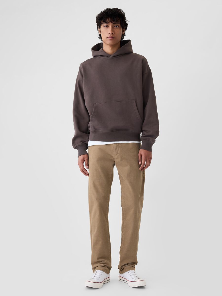 Straight-fit trousers in stretch corduroy_0