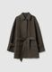 Green cotton blend trench coat with belt, regular fit_4