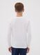 White organic cotton T-shirt with front print for boys_2