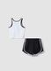 Girl's multicolour stretch cotton fitted set with Stitch_4