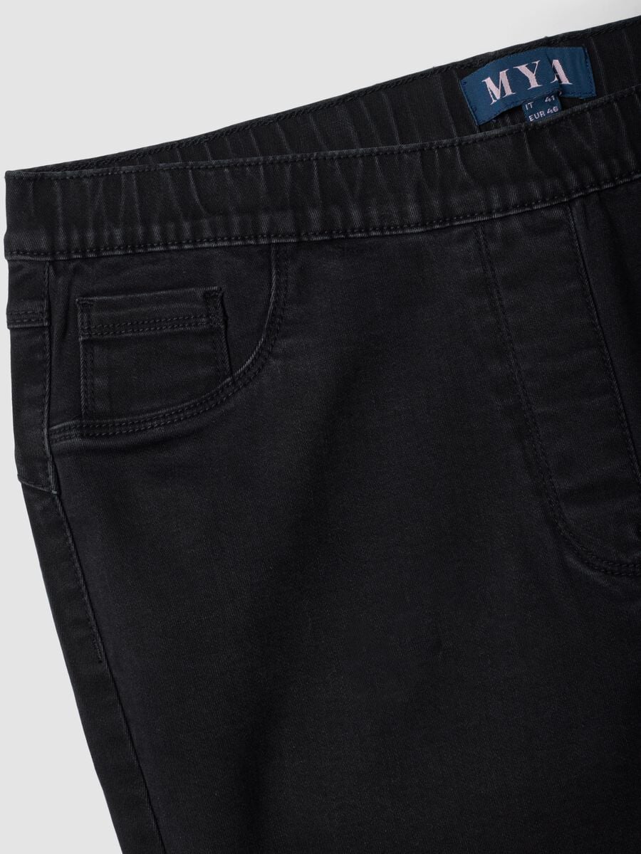 Jeggings neri skinny in cotone e viscosa elasticizzata_2