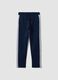 Blue pure cotton joggers with side stripes for boys_3