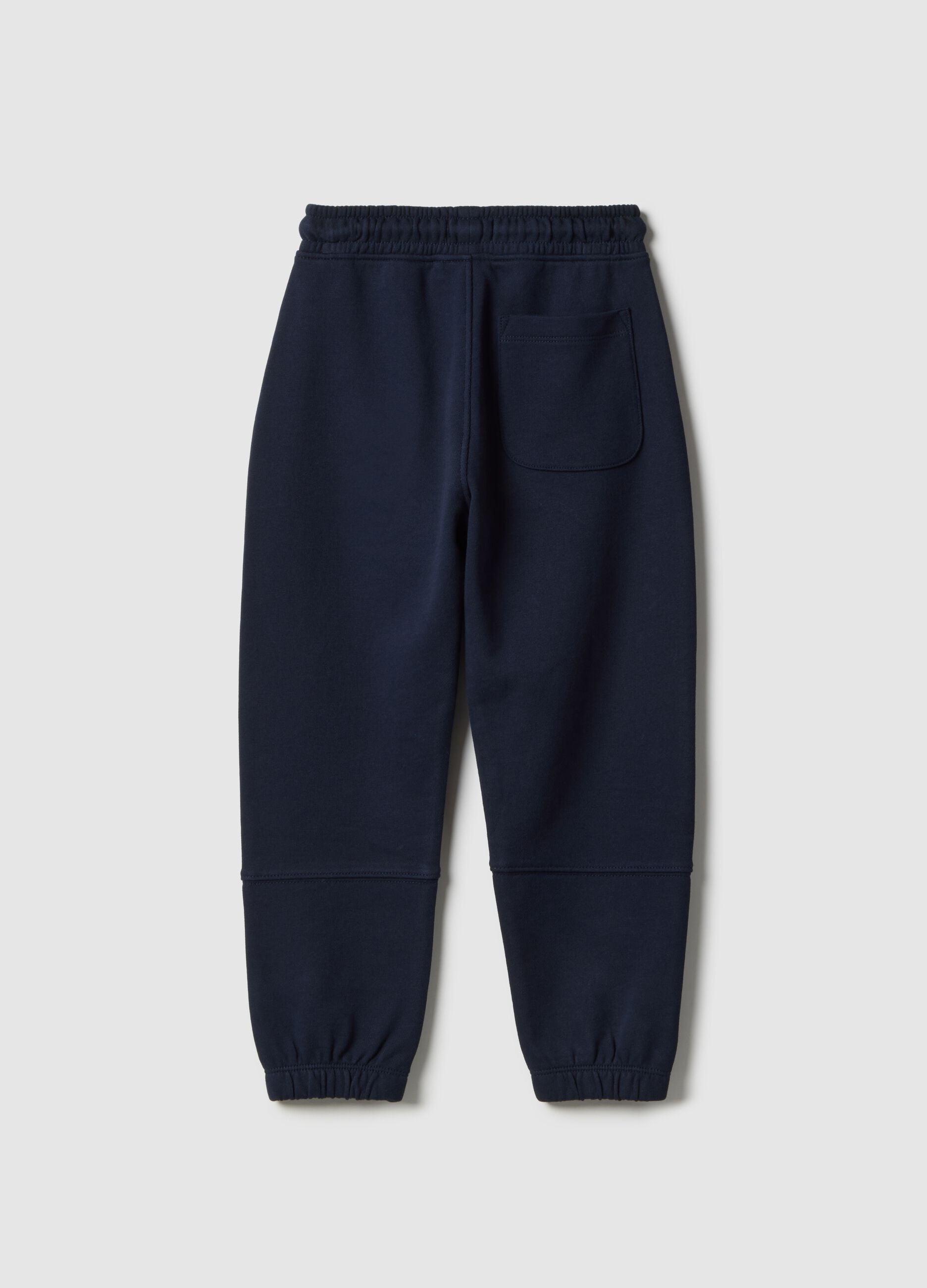 Children's regular fit blue jogger trousers in pure cotton