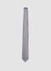 Grey tie with 7.5 cm blade in lustrous fabric_0