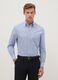 Light blue striped shirt in cotton blend regular fit easy iron_0