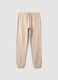 Beige organic cotton joggers, regular fit, for boys_3