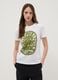 Regular fit white pure cotton T-shirt with print_0