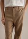 Brown pure linen trousers regular fit_3