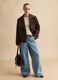 Sky Blue Cotton Wide Leg Jeans_0