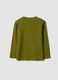Green crew-neck T-shirt in pure organic cotton for boys, regular fit_1