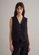 Elegant Black Viscose Blend Waistcoat Regular Fit_2