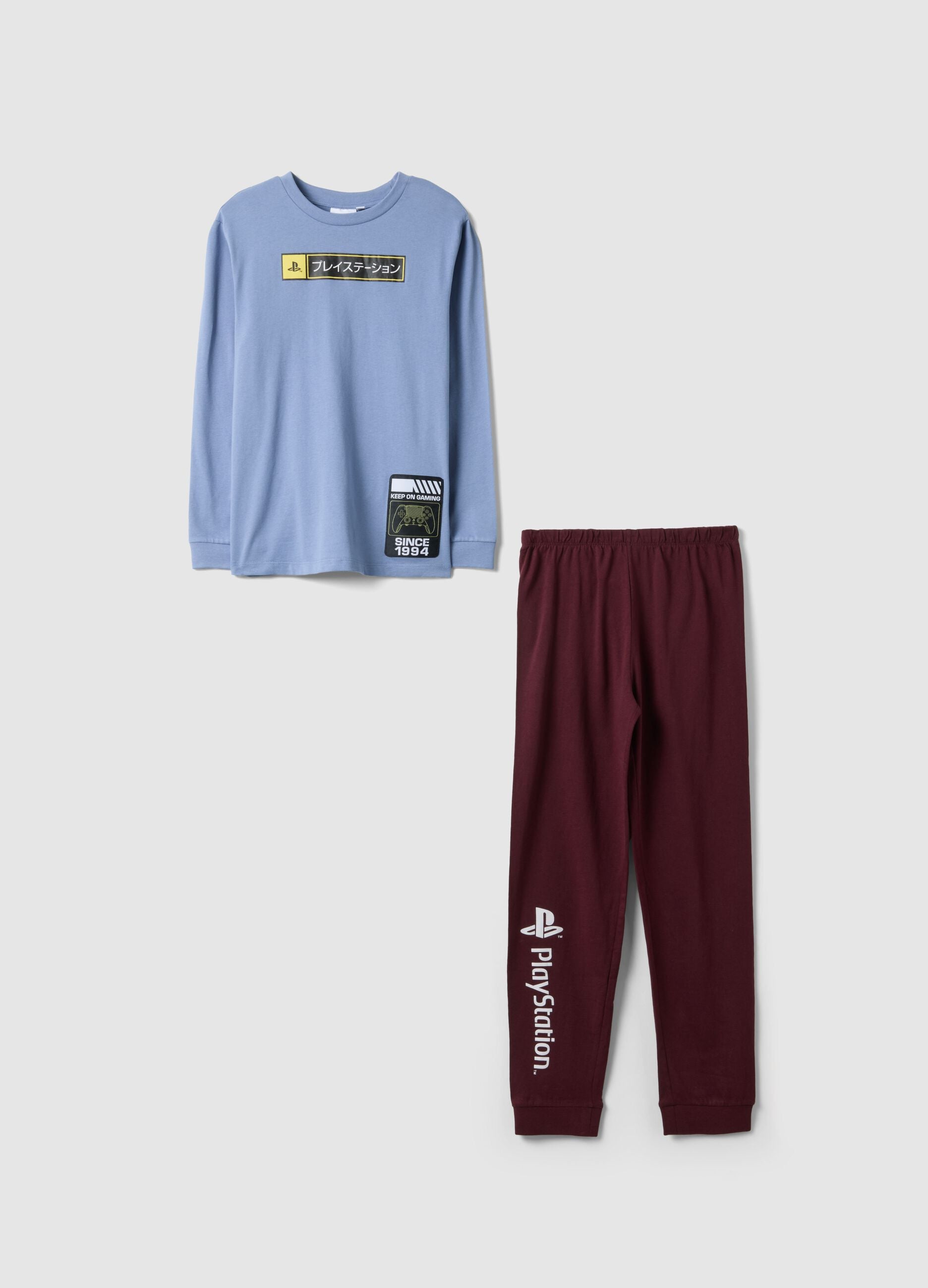 Multicolour pure cotton boys' pyjama with Playstation prints