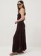 Brown maxi skirt in pure viscose_1