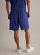 Blue cotton-blend bermuda shorts with elasticated waist_2