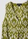 Green maxi dress in pure cotton with V-neck and print_5
