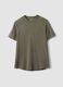 Regular fit green pure cotton T-shirt_4