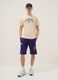 Yellow pure cotton regular fit T-shirt with Lakers print_1