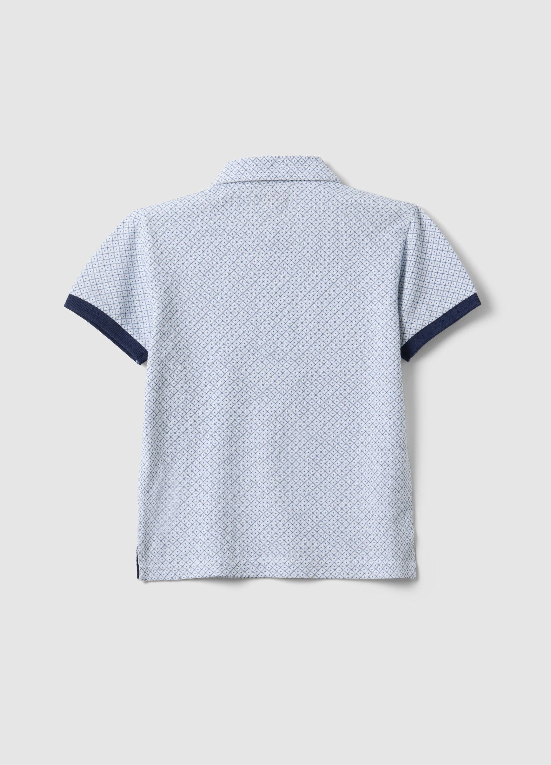 Children's regular fit multicolour checked stretch cotton polo