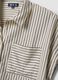 Beige striped viscose-blend shirt dress_5
