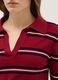 Multicolour Striped Regular Fit Sweater with Polo Collar_3