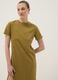 Green midi dress in stretch cotton with side slit_3