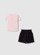 Girl's multicolour pure cotton t-shirt and shorts set, regular fit_1