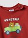 Red organic cotton T-shirt with print, regular fit for baby boy_2