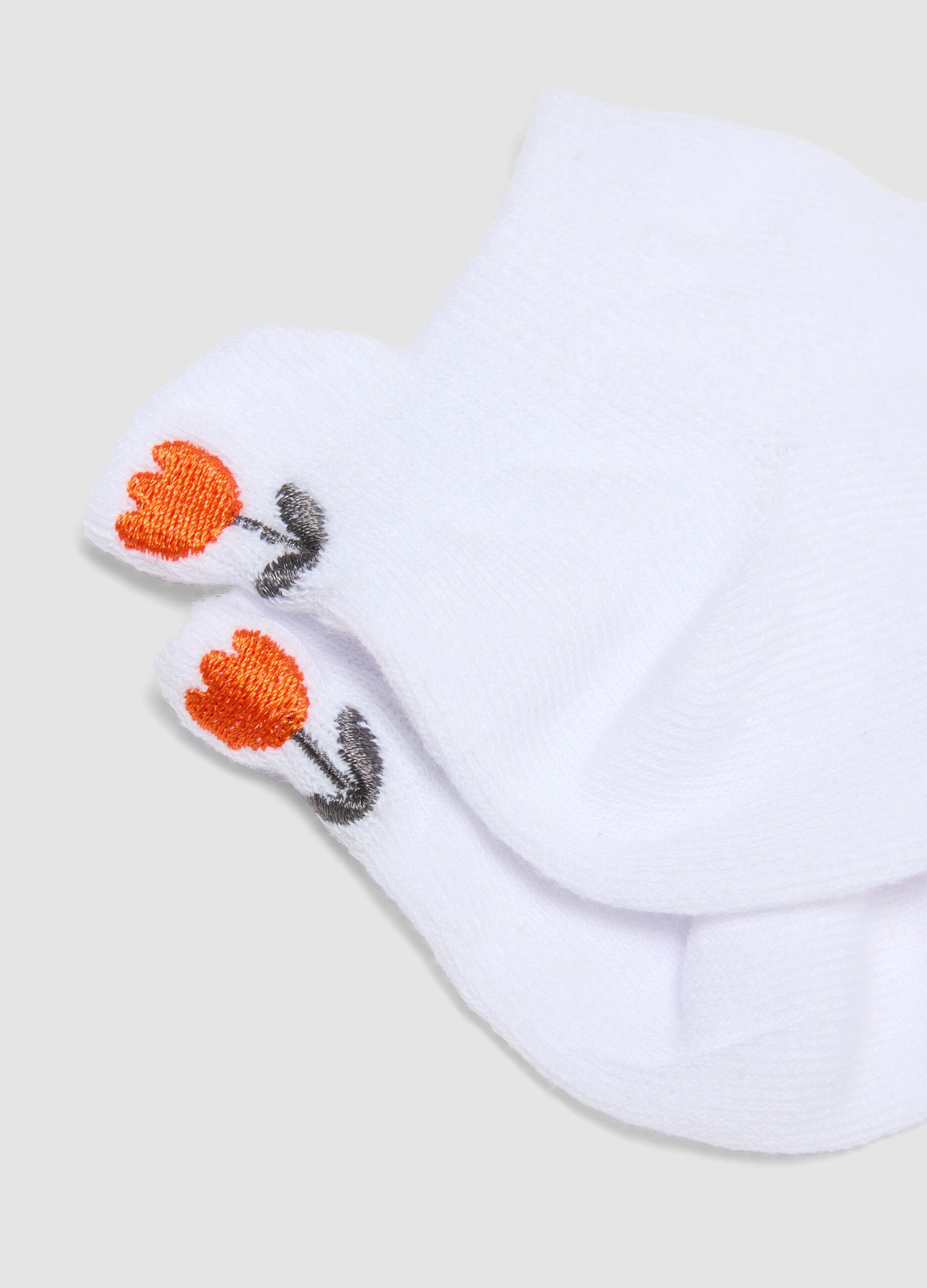 2-pack of white organic cotton socks