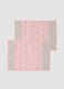 Pink pure cotton placemats with multicolour pattern_0