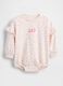 Pink cotton bodysuit with flowers_0
