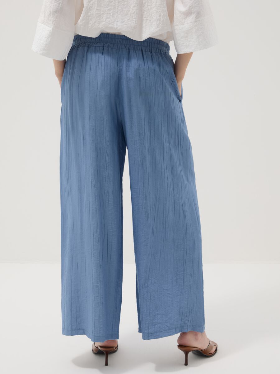 Light blue viscose-blend palazzo trousers_2
