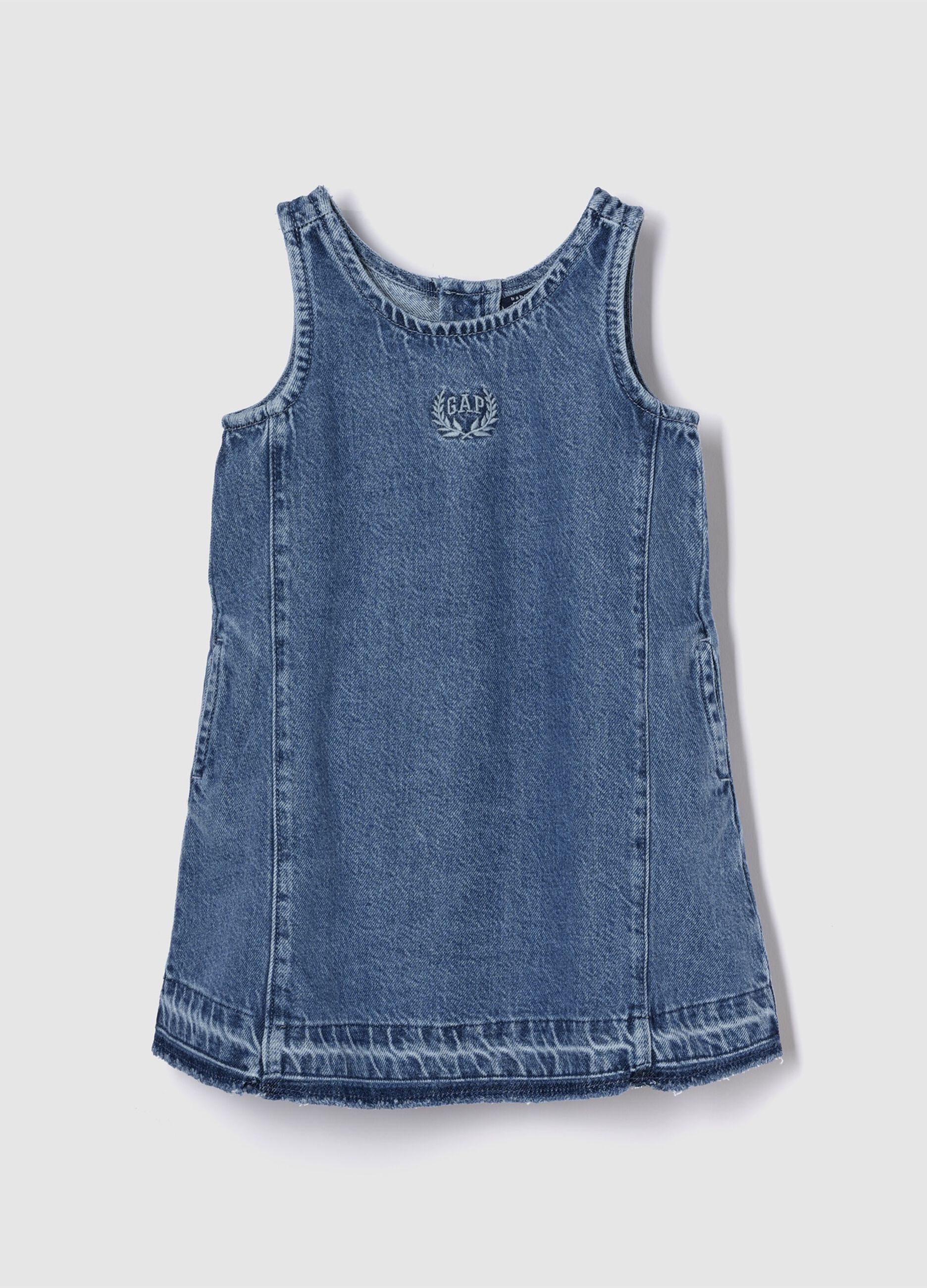 Sleeveless denim dress