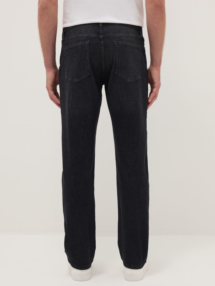 Black stretch cotton jeans comfort fit_2